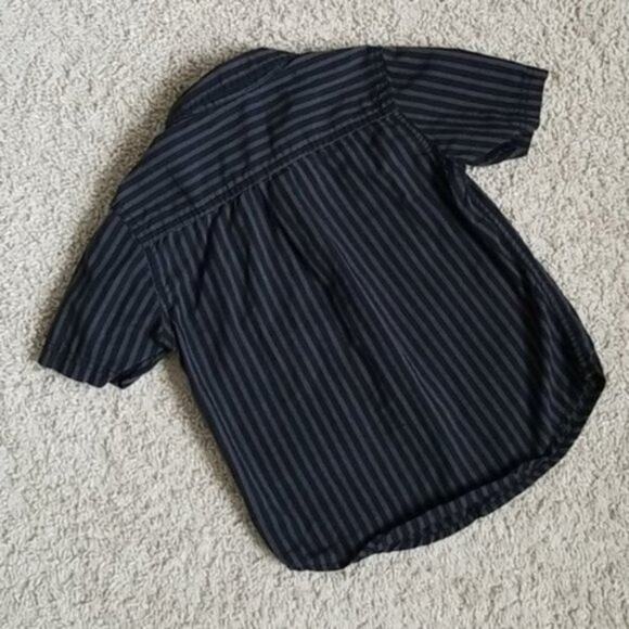 Faded Glory Black & White Striped Short Sleeve Button Down Shirts Boys XS - Picture 3 of 7